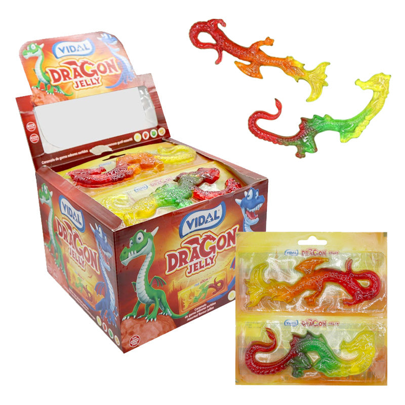 Vidal Jelly Sweets Ocean Creepy Dino Snake Dragon Jungle Jelly 11g 66g Fun Gummy Candy