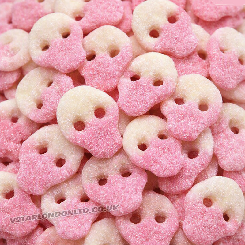Candycrave Vegan Fizzy Dragonfruit Skulls 2kg – Tangy Vegan Halloween Gummy Sweets