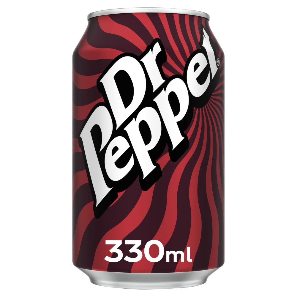 Dr Pepper Regular Sparkling Fruit Flavour Soft Drink Cans 12 x 330ml