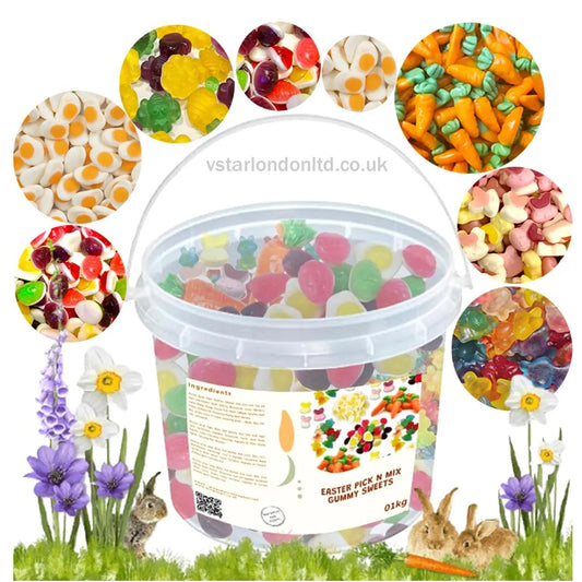 Easter Gift Pick N Mix Retro Sweets colorful nostalgic candy selection for delightful holiday surprises perfect Easter treats gift Tub 1kg