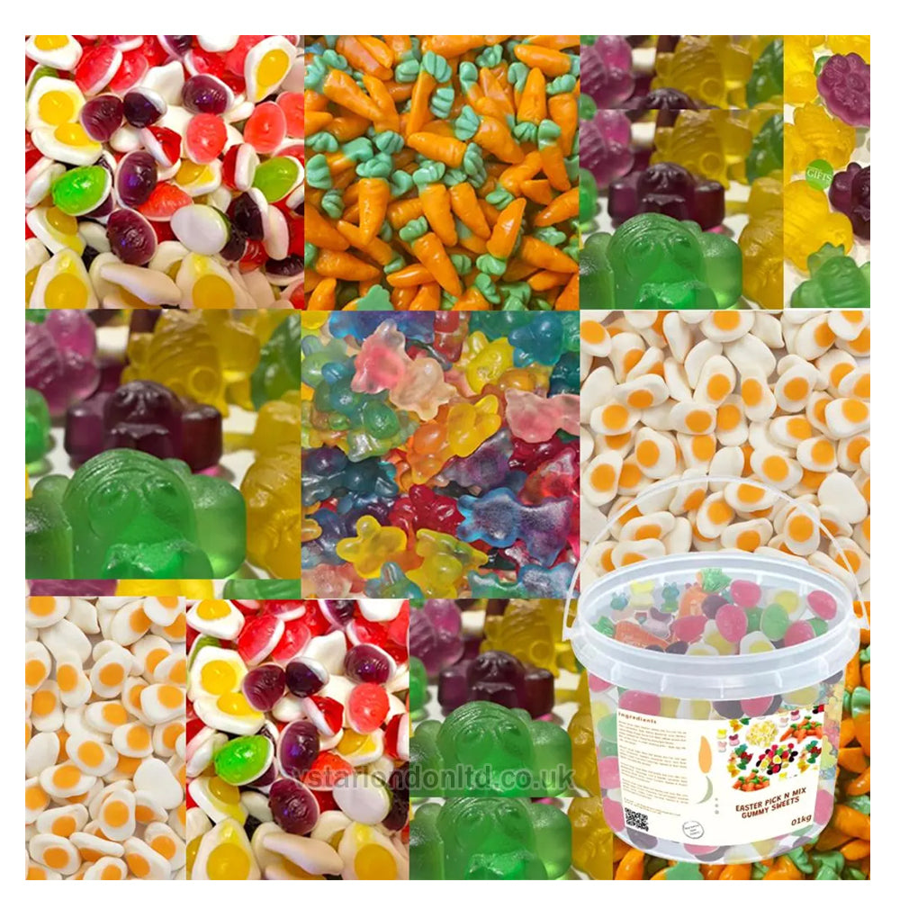 Easter Gift Pick N Mix Retro Sweets colorful nostalgic candy selection for delightful holiday surprises perfect Easter treats gift Tub 1kg