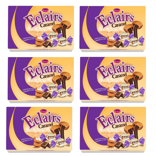 Sweetworld Chocolate Eclairs 200g Chewy Chocolate Toffee Eclairs Gift Sharing Sweets (Box of 6)