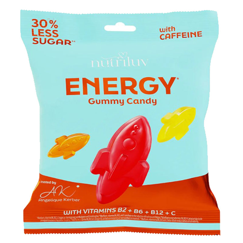 Nutriluv Bett'r Snacks Energy Gummy Candy 75g x 10 Packs Lemon Orange Raspberry