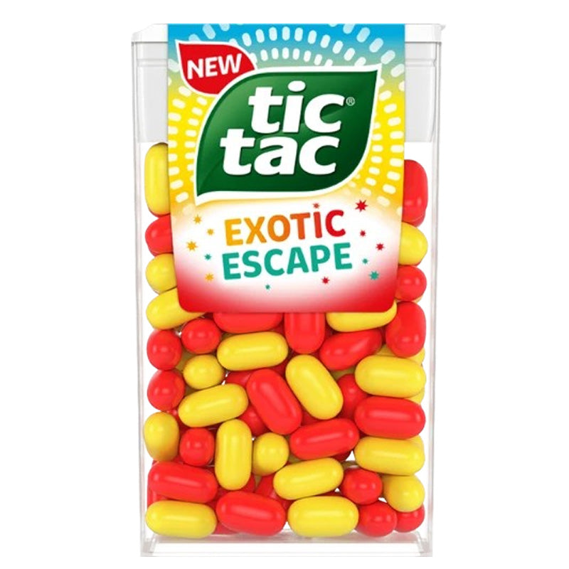 Tic Tac Exotic Escape Mints 18g x 24 Packs – Fruity Refreshing Sweets