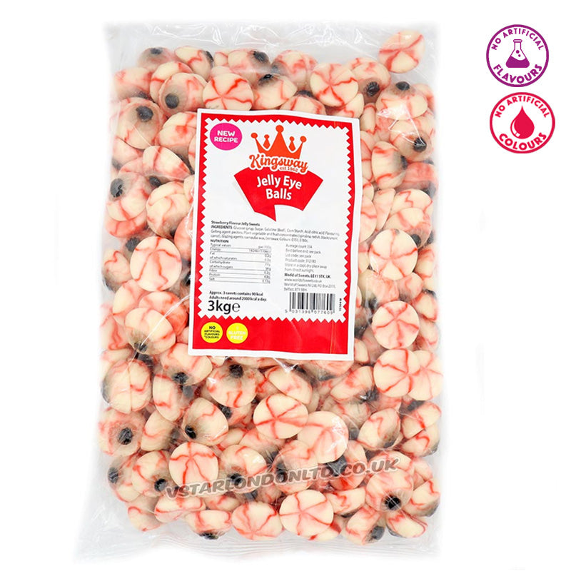 Kingsway Jelly Eyeballs Spooky Sweets 1kg, 2kg & 3kg Bulk Bag