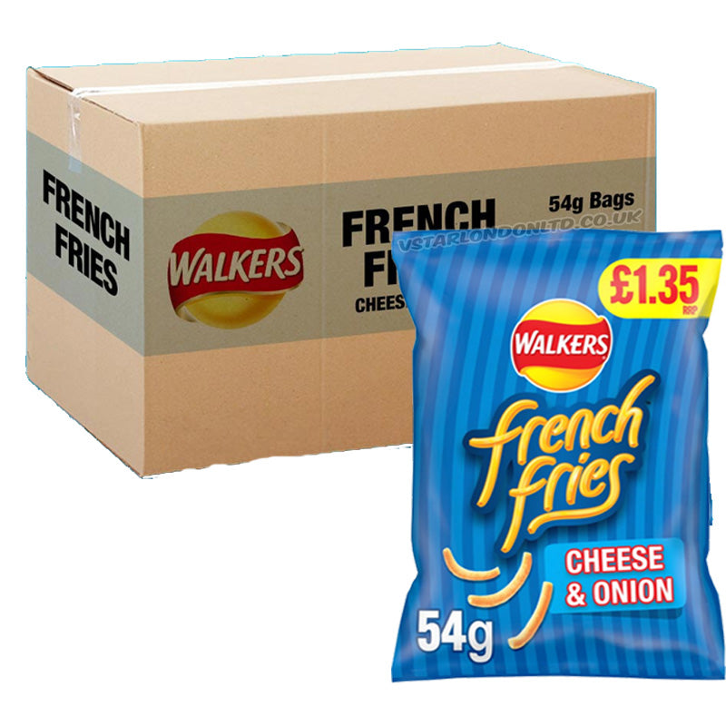 Walkers French Fries Cheese & Onion Crisps 54g PMP (Box of 18 Packs)