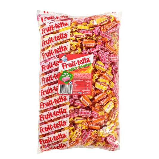 Fruit-tella Juicy Chews 2kg – Chewy Fruit Flavoured Sweets Bulk Pack