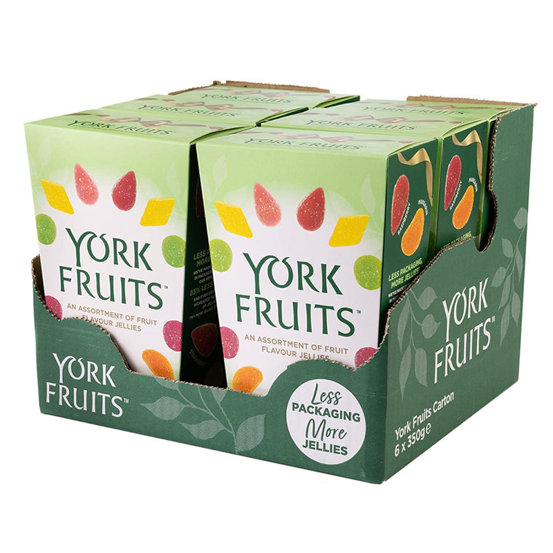 Barratt York Fruits 350g Carton Traditional Fruit Flavoured Sweets x 6 Boxes