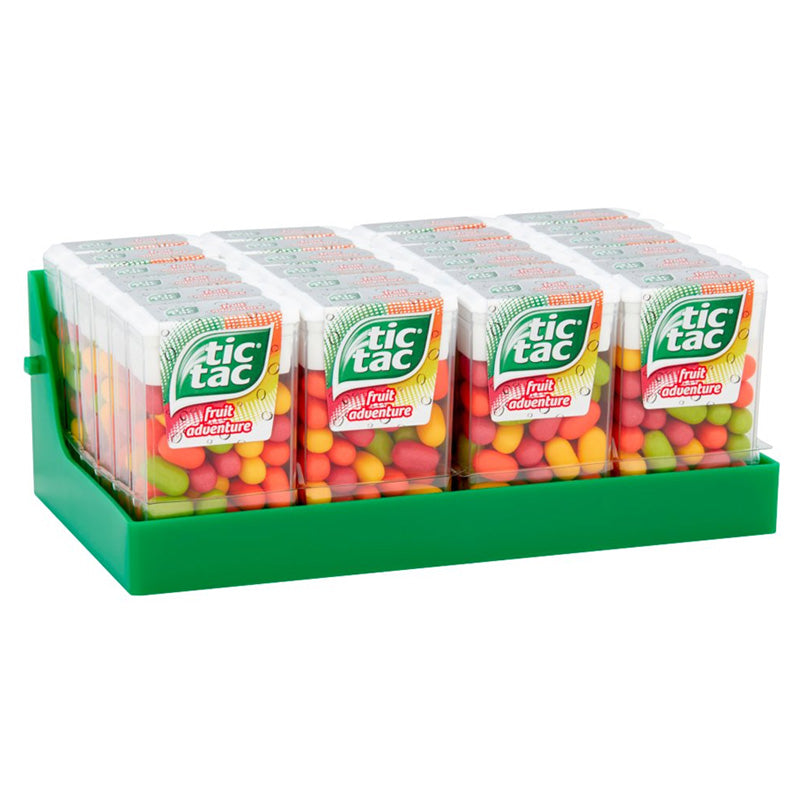Tic Tac Fruit Adventure Mint Sweets 18g x 24 Packs – 37 Sweets Per Pack