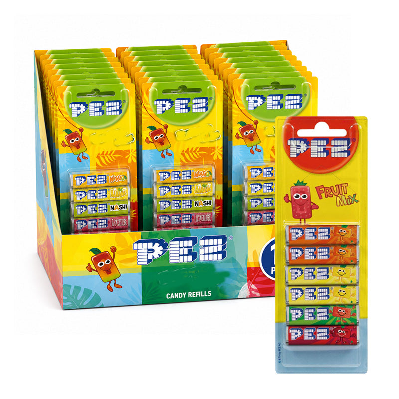 PEZ Candy Refills Mixed Flavours 51g 6 & 8 refill Assorted Sweets Collection (Box of 18 packs)