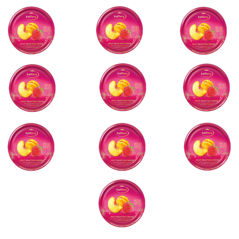 Kalfany Fruit Drops Tin 150g – Wildberry, Citrus, Assorted & Fruit Selection (5 & 10 Tins)