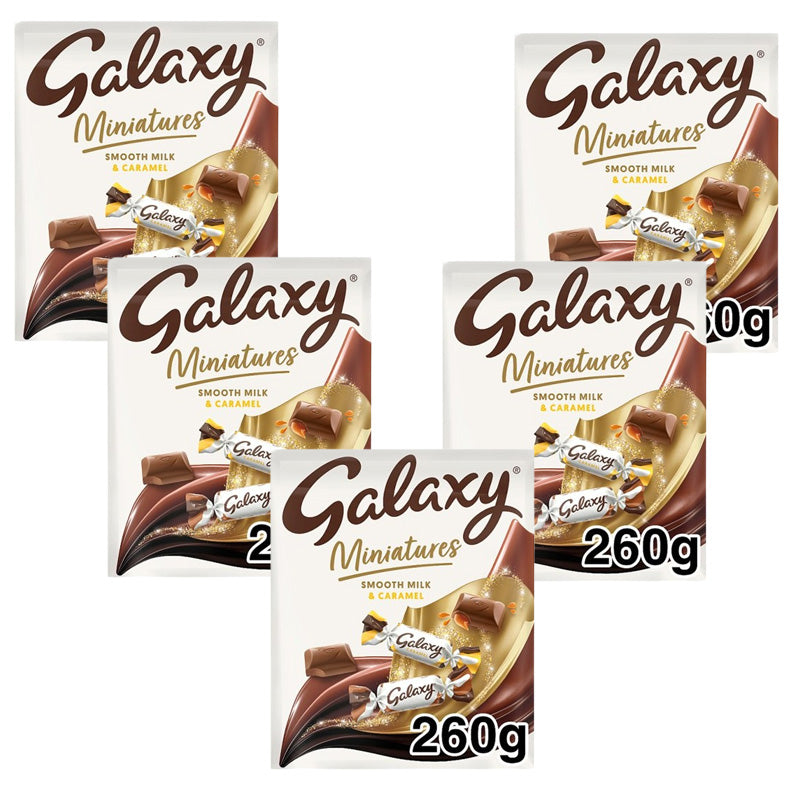 Galaxy Mini Caramel & Milk Chocolate Bars 260g (5 & 10 Pouches)