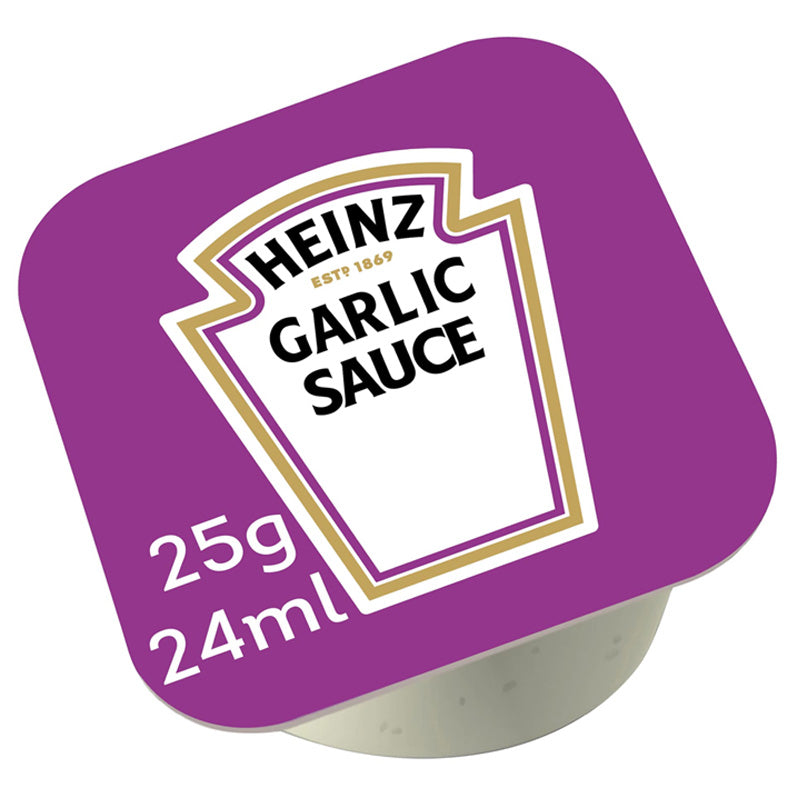 Heinz Garlic Sauce Dip Pots 25g x 100 Single Serve Dipping Sauce