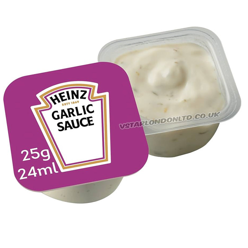 Heinz Garlic Sauce Dip Pots 25g x 100 Single Serve Dipping Sauce