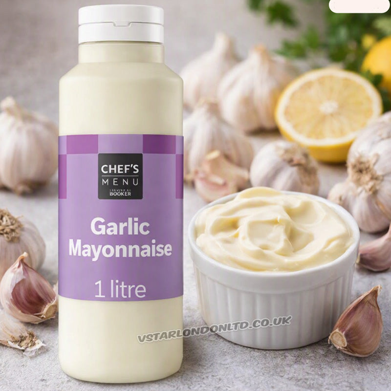 Chef's Menu Garlic Mayonnaise 1 Litre Creamy Garlic Flavoured Sauce