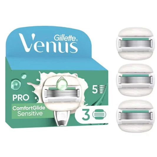 Gillette Venus ComfortGlide Sensitive Women's Razor Blades Refill Cartridges 3 Pack (Box of 2)