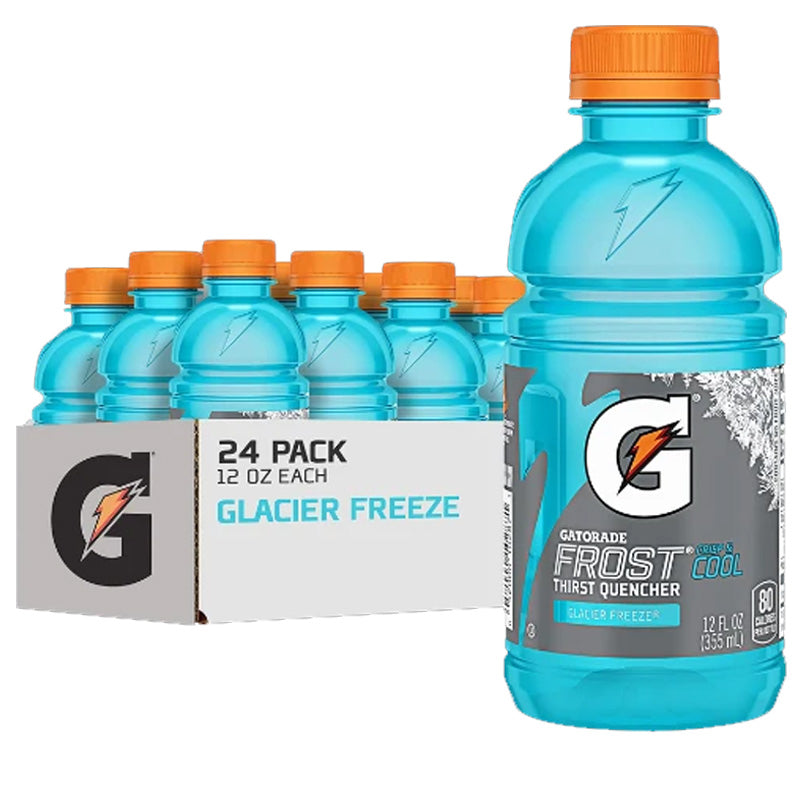 Gatorade Glacier Freeze Sports Drink 591ml 12 & 24 Bottles Electrolyte Hydration Drink
