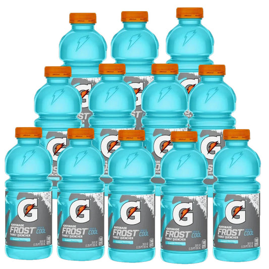Gatorade Glacier Freeze Sports Drink 591ml 12 & 24 Bottles Electrolyte Hydration Drink