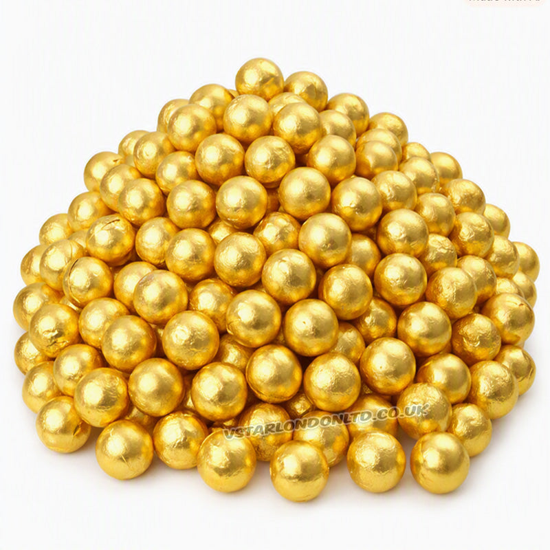 Kinnerton Gold Foiled Chocolate Balls 1kg - 3kg Milk Chocolate Wedding Favours Gold Foil Party Chocolate