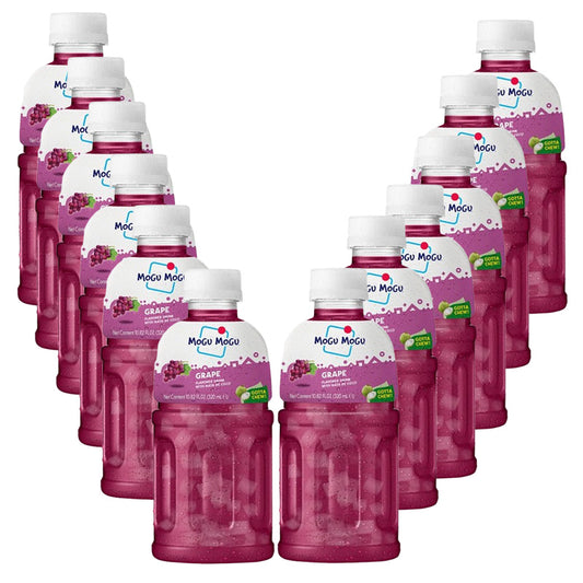Mogu Mogu Grape Flavoured Drink with Nata de Coco 320ml (12 & 24 Bottles)