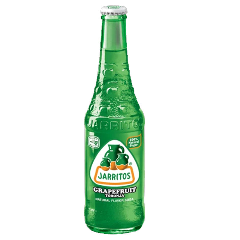 Jarritos Grapefruit 370ml x 12 Glass Bottles | Mexican Grapefruit Soda Drink