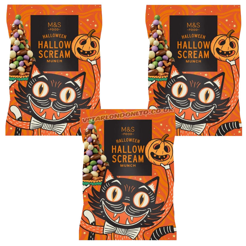 M&S Hallow Scream Munch 300g x 3 Bags – Halloween Chocolate Snack Mix