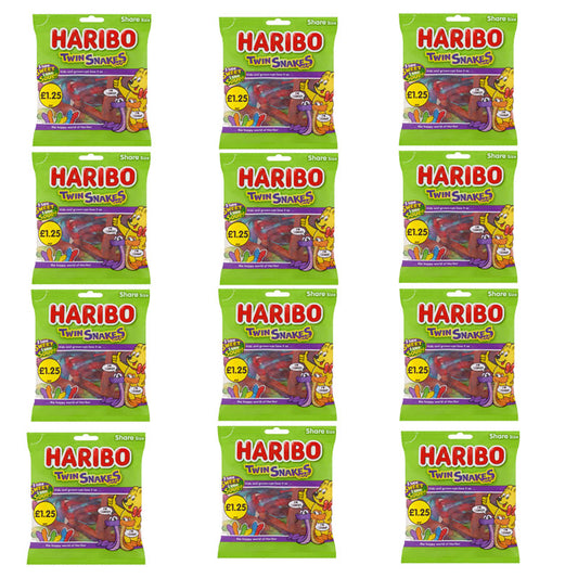 Haribo Twin Snakes Bag (12 x 140g) PMP Pack