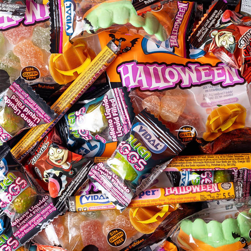 Vidal Pumpkin Head 180g Halloween Sweets Tub – Assorted Trick or Treat