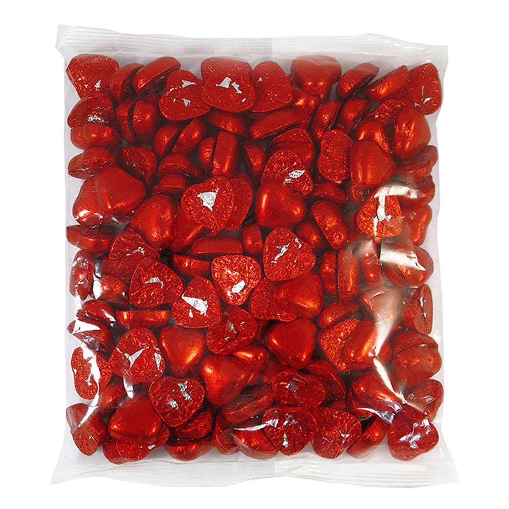 Kingsway Red Foiled Milk Chocolate Hearts 1kg