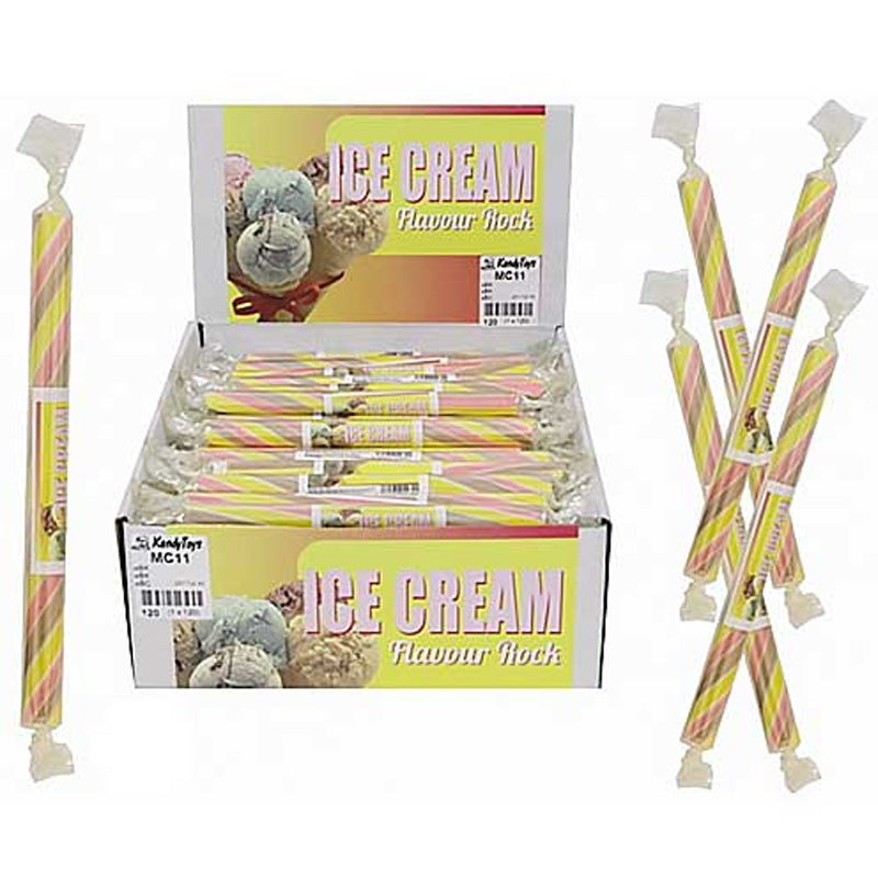 McAdams Ice Cream Rock Sticks Candy Sweets 120 Count Ice Cream Flavour
