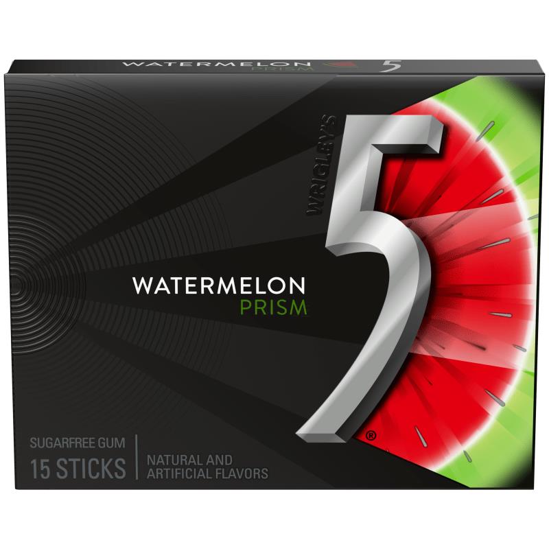 5 Gum Sugarfree Chewing Gum – Mixed 4 Varieties (10 Packs Bulk Pack)
