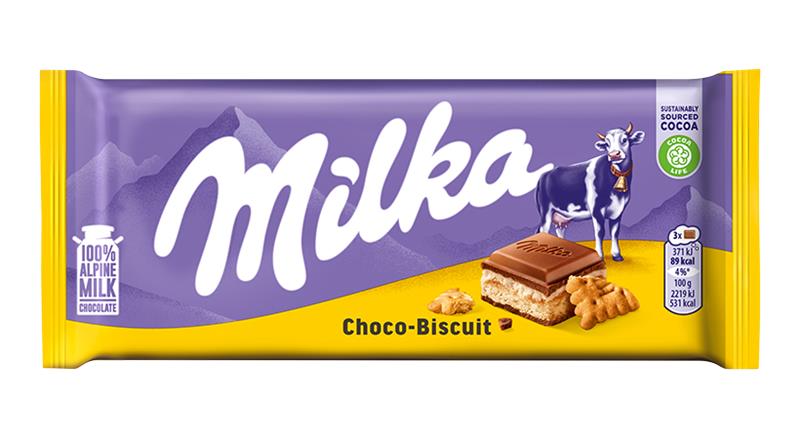 Milka Choco Biscuits Chocolate Bar 18 x 100g