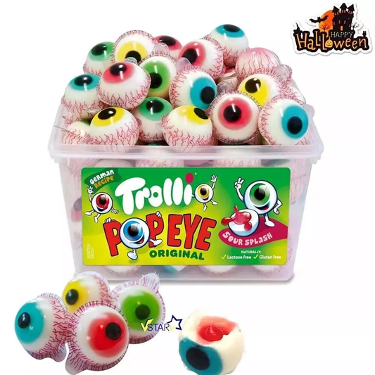 Halloween Spooky Trolli Pop Eye Gummy Candy 60 Pieces