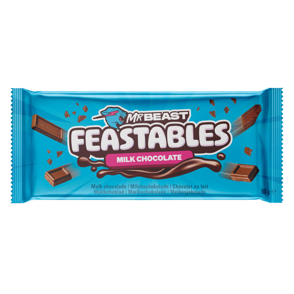 Feastables MrBeast Milk Chocolate Bar 60g (Box of 10)