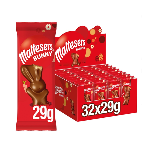 Maltesers Chocolate Easter Bunny 29g – Box of 32, perfect for Easter gifts and treats