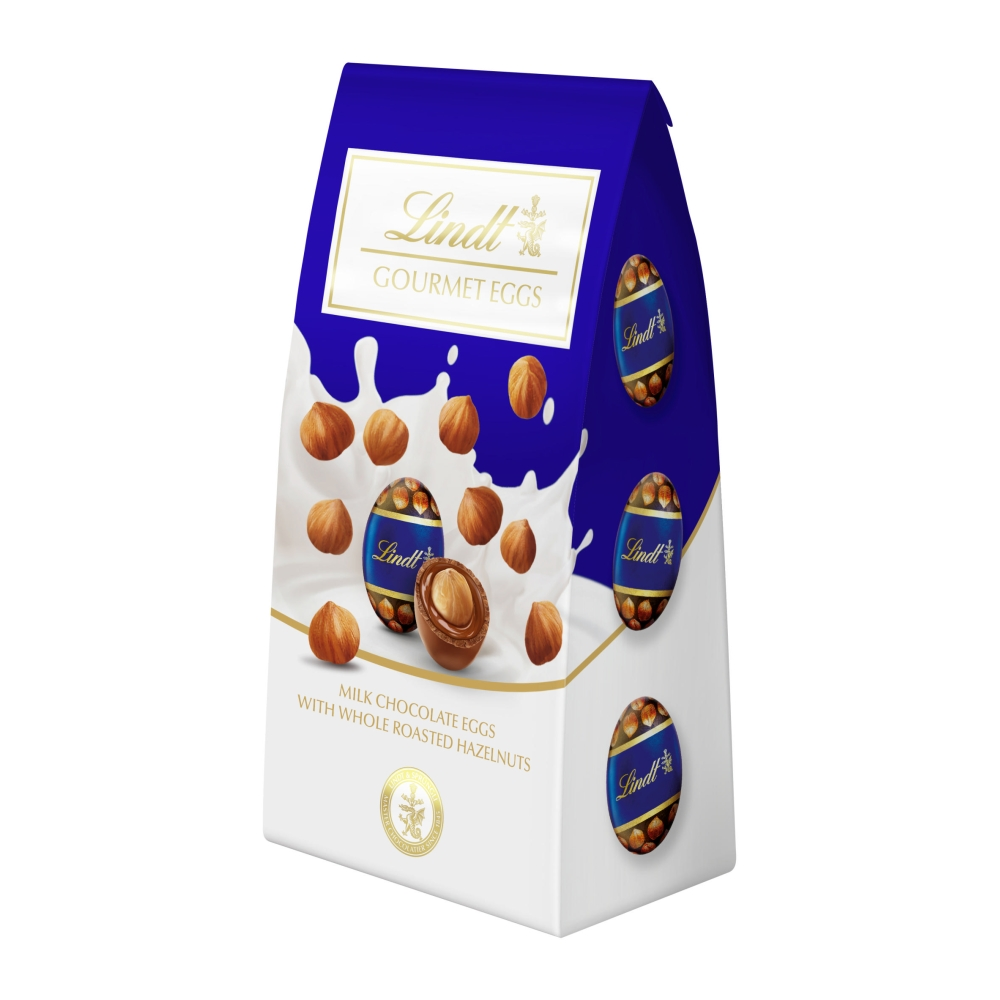 Lindt Hazelnut Milk Chocolate Gourmet Mini Eggs Box 130g