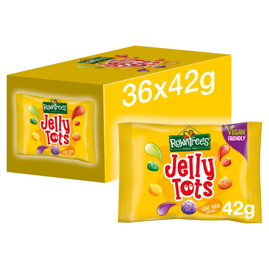 Rowntree's Jelly Tots Sweets Bag 42g (Box of 36)