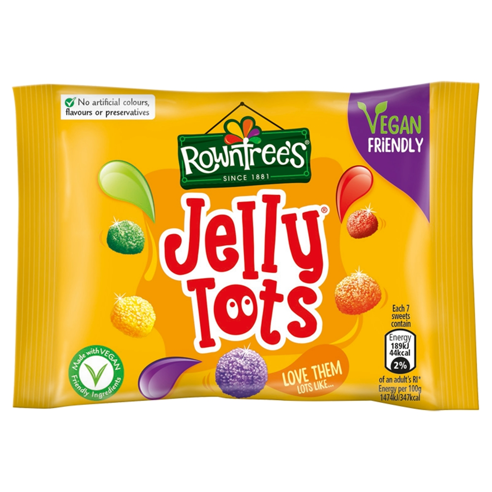 Rowntree's Jelly Tots Sweets Bag 42g (Box of 36)