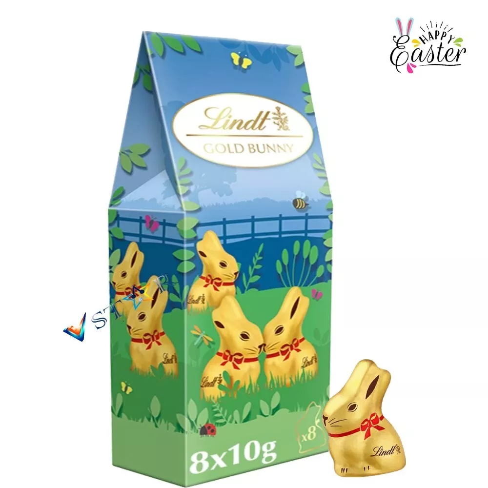 Lindt Milk Chocolate Gold Bunny 8 Pack 80g