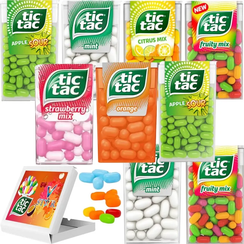 Tic Tac Mix - Colorful Candy Snack Mix for Fun Party Treats | 10 Mixed Gift Box