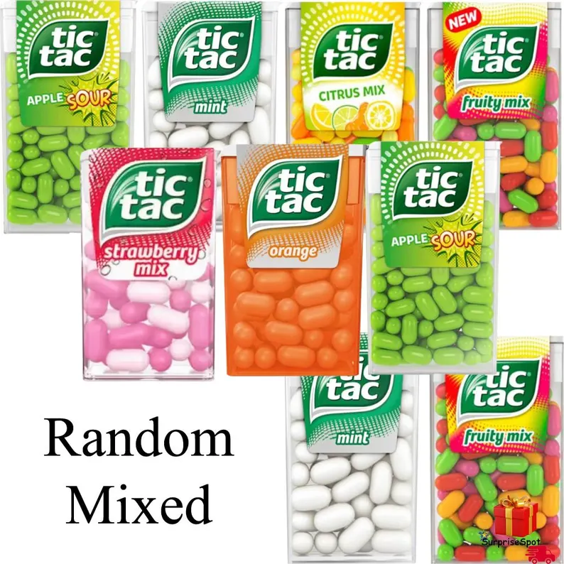 Tic Tac Mix - Colorful Candy Snack Mix for Fun Party Treats | 10 Mixed Gift Box