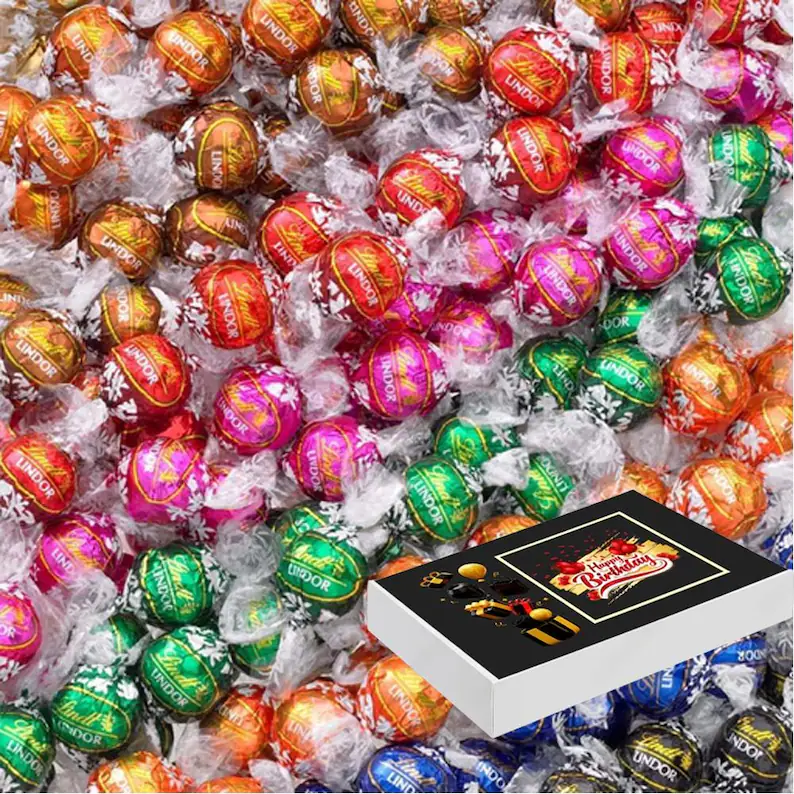 Personalized Lindt Assorted Chocolate Balls | Lindor Birthday Box & Hampers - 600g