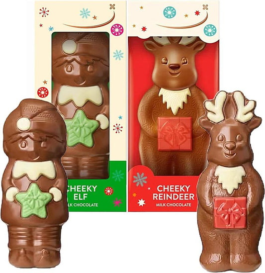 Cheeky Reindeer & Elf Milk Chocolate 2 x 90g | Christmas Gifts