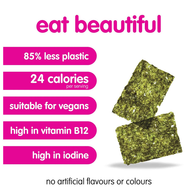 Itsu Sea Salt Crispy Seaweed Thins Multipack 5 Packs (4 x 5g) Savoury Seaweed Snacks