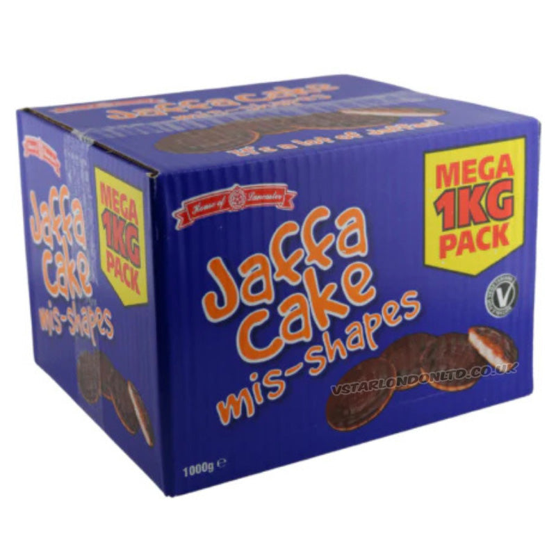 Jaffa Cake Mis-Shapes 1kg Chocolate Orange Flavour Biscuits Bulk Box