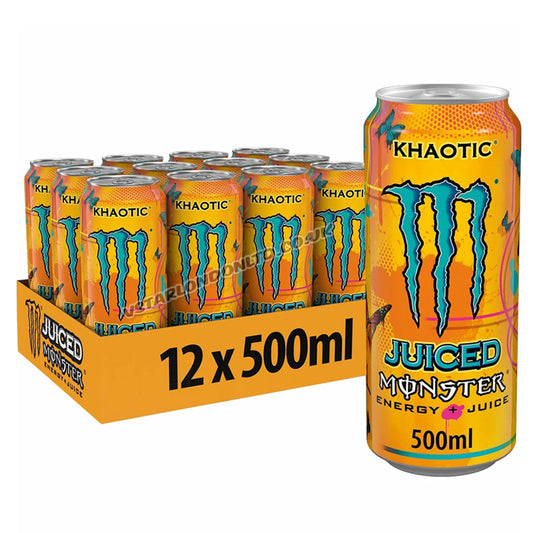 Monster Energy Drink Khaotic 500ml PMP Energy Drink (Box of 12 Cans)