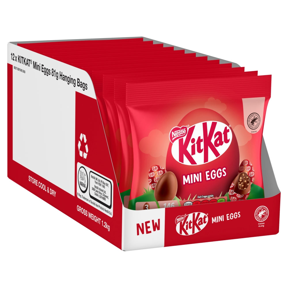 KitKat Mini Eggs Milk Chocolate Sharing Bag 81g (Box of 12)