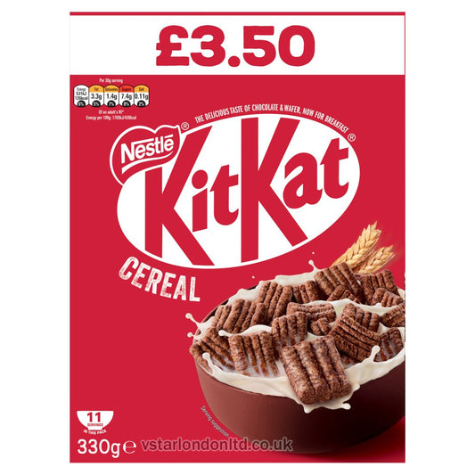 Nestle KitKat Milk Chocolate Cereal 330g(Box of 7)