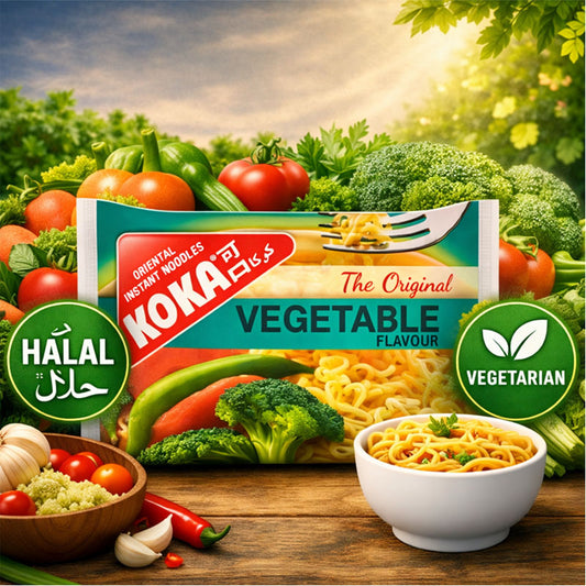 Koka The Original Vegetable Flavour Oriental Instant Noodles 85g – (15 & 30 Packs)