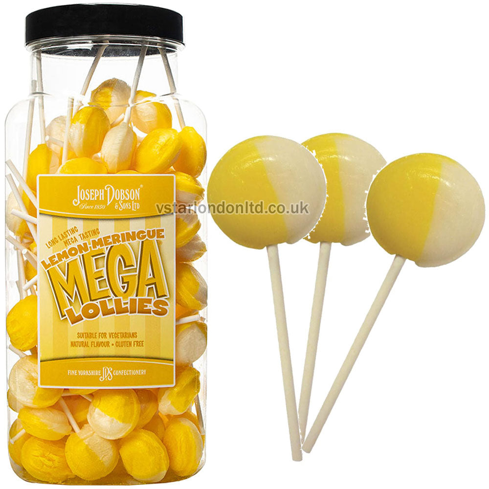 Joseph Dobson & Sons Mega Lollies Jar – Assorted Flavours & Sizes